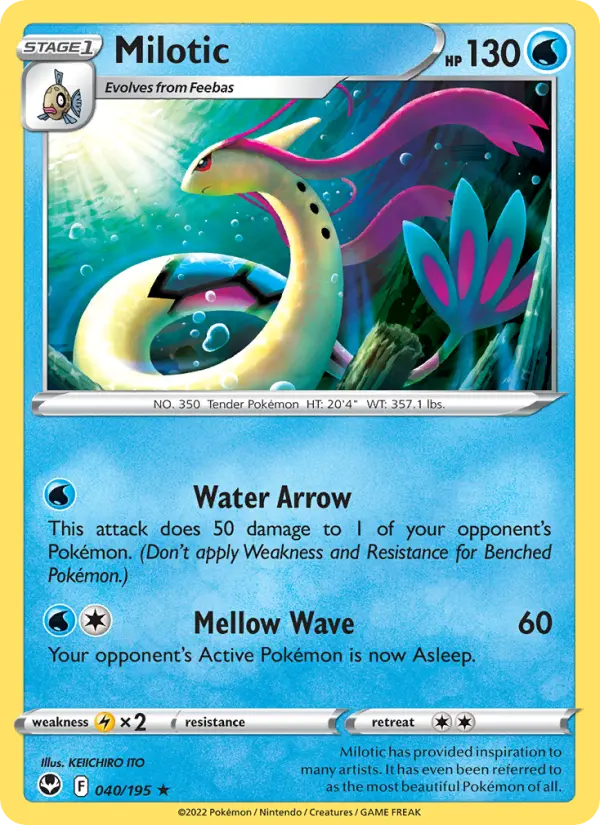 Milotic 40 Silver Tempest Pokesingles