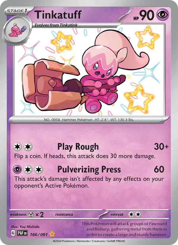 Tinkatuff 166 Paldean Fates Pokesingles