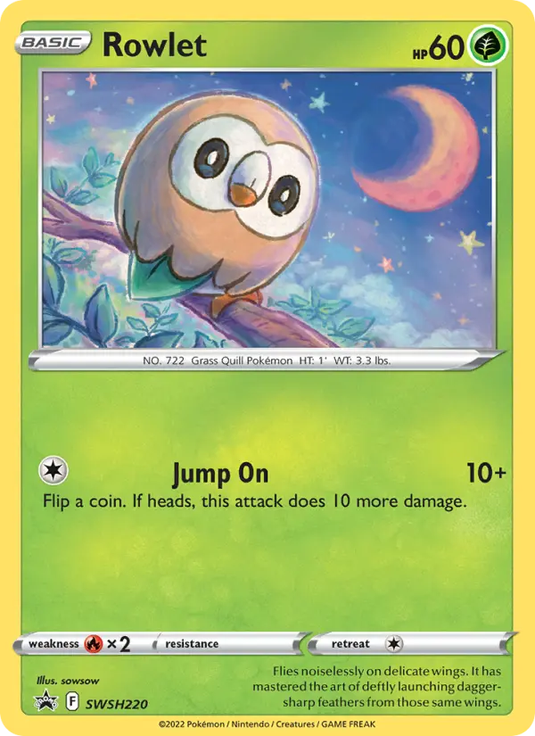 Rowlet SWSH220 SWSH Black Star Promos Pokesingles