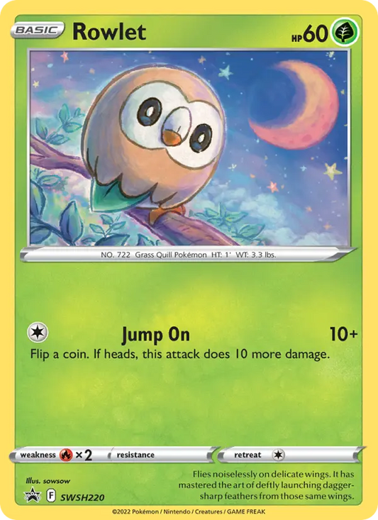 Rowlet SWSH220 SWSH Black Star Promos Pokesingles