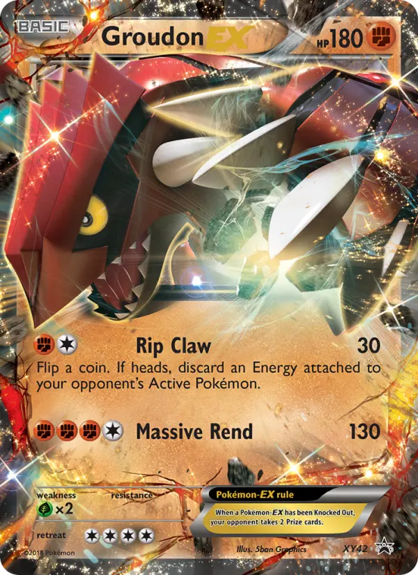 Groudon EX XY42 XY Black Star Promos Pokesingles