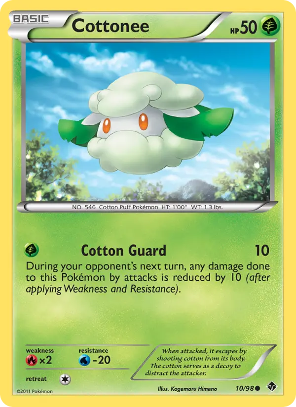 Cottonee 10 Emerging Powers Pokesingles