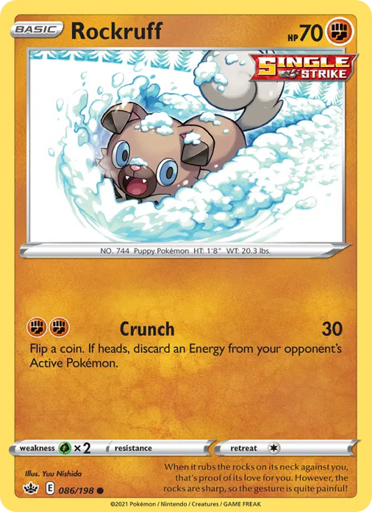 Rockruff 86 Chilling Reign Pokesingles