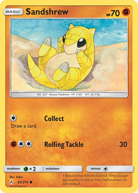 Sandshrew 83 Unbroken Bonds Pokesingles