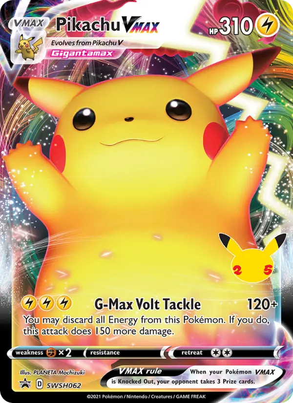 Pikachu VMAX SWSH062 SWSH Black Star Promos Pokesingles