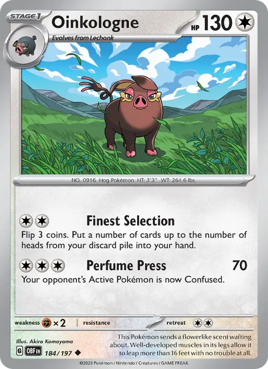 Oinkologne 184 Obsidian Flames Pokesingles