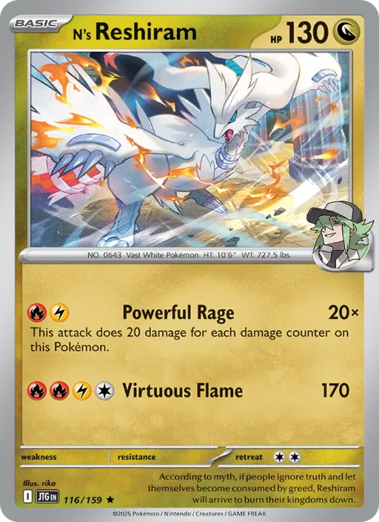 N's Reshiram 116 Journey Together Pokesingles