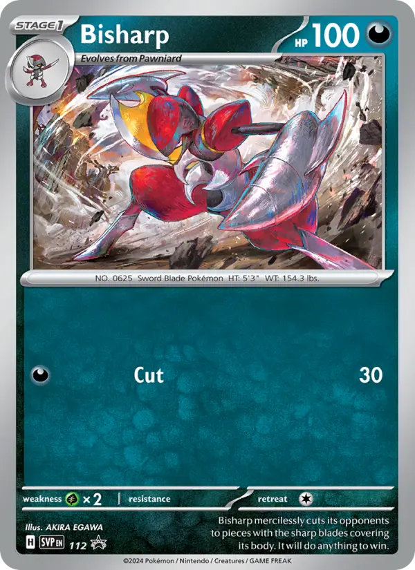 Bisharp 112 SVP Black Star Promos Pokesingles