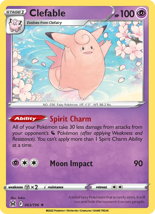 Clefable 63 Lost Origin Pokesingles