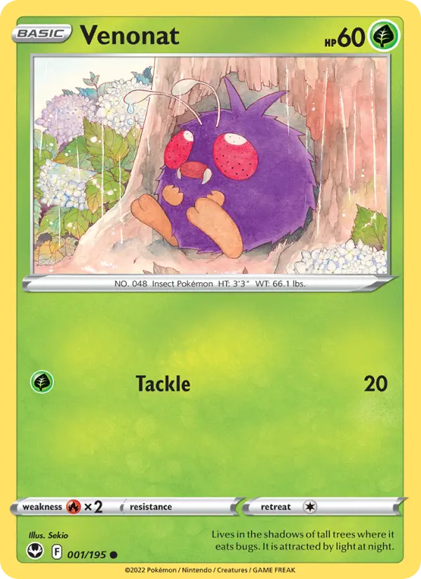 Venonat 1 Silver Tempest Pokesingles