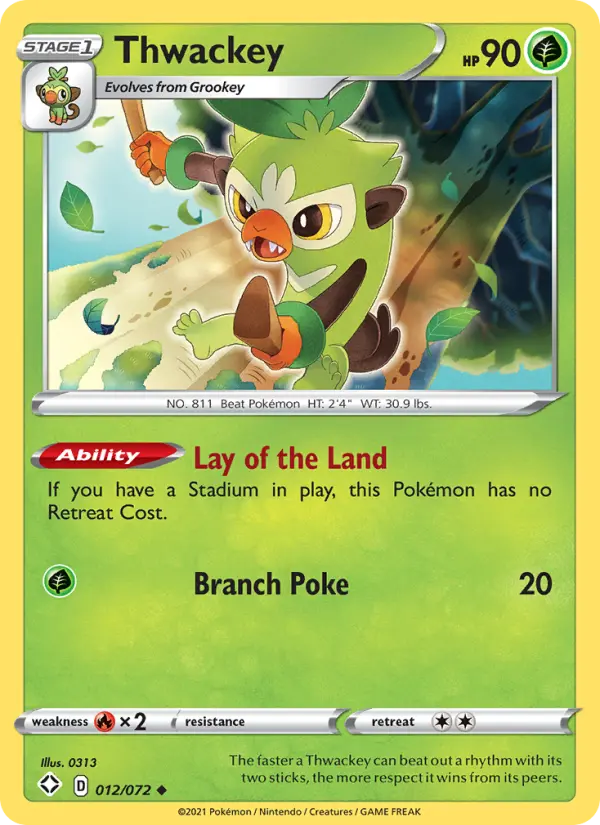 Thwackey 12 Shining Fates Pokesingles
