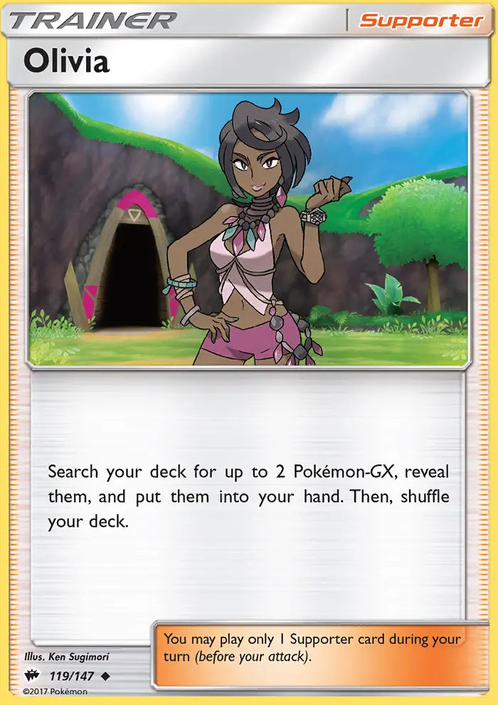 Olivia 119 Burning Shadows Pokesingles