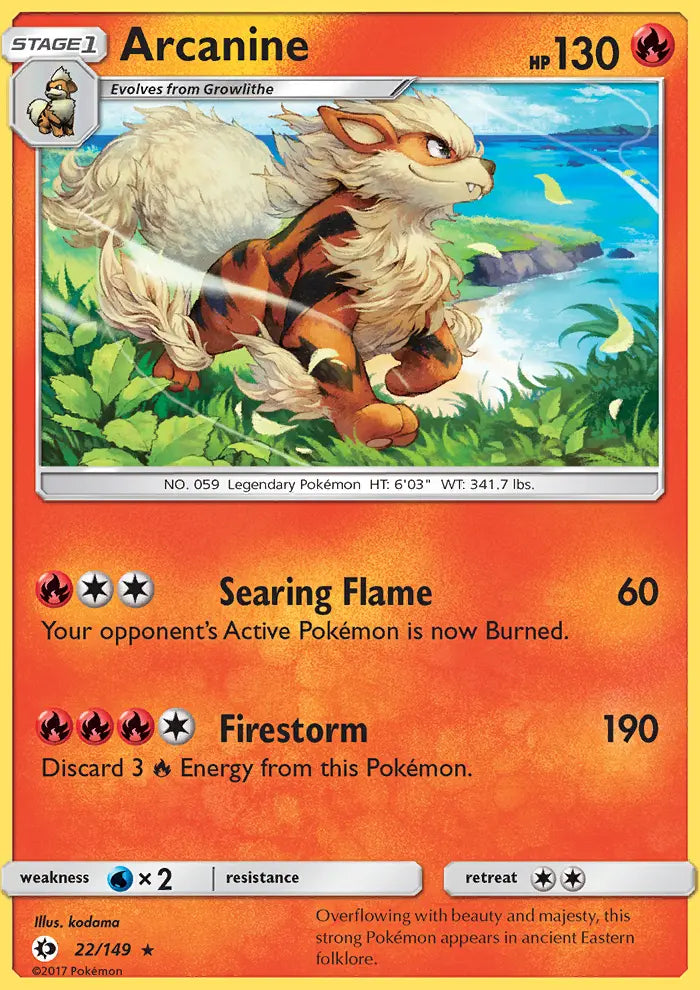 Arcanine 22 Sun & Moon Pokesingles