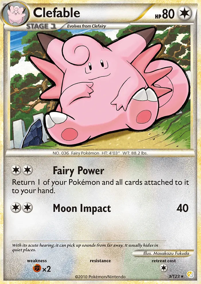 Clefable 3 HeartGold SoulSilver Pokesingles