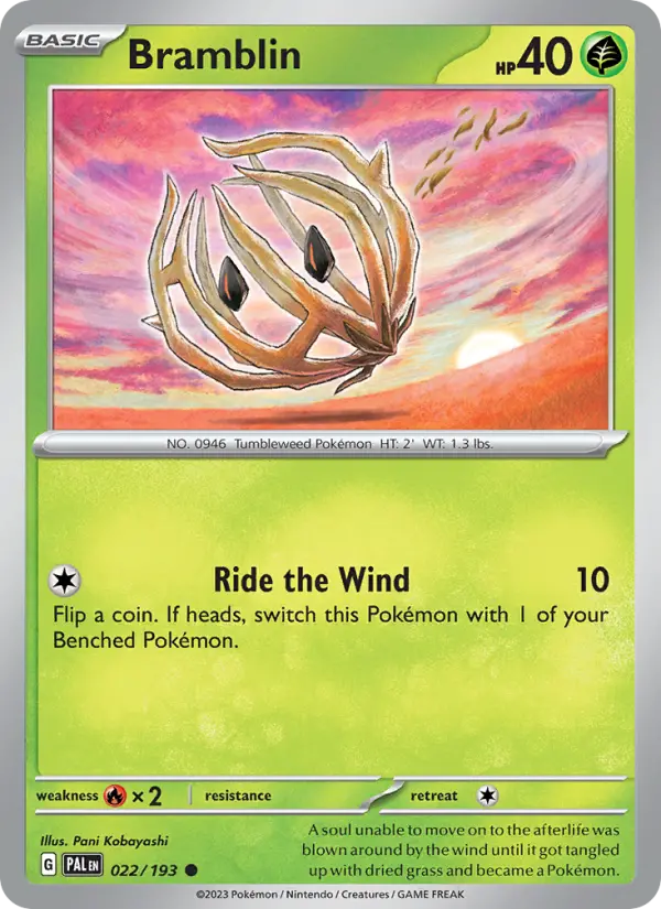Bramblin 22 Paldea Evolved Pokesingles