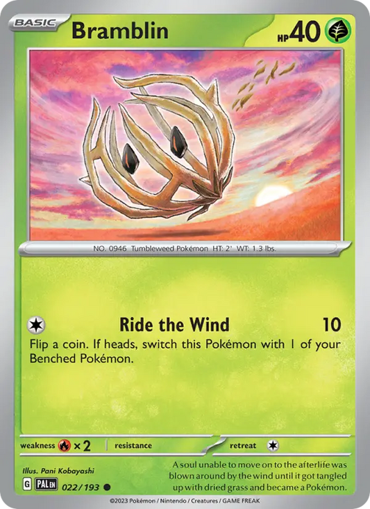 Bramblin 22 Paldea Evolved Pokesingles