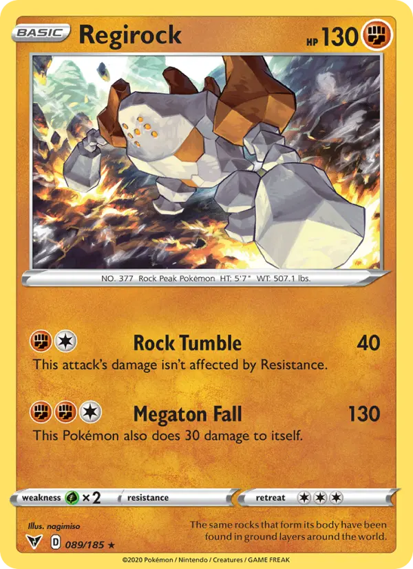 Regirock 89 Vivid Voltage Pokesingles