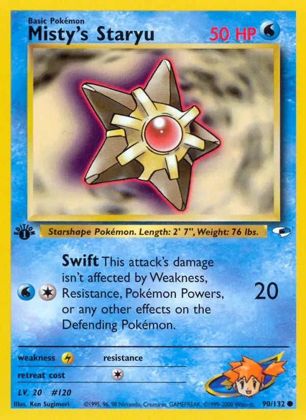 Misty's Staryu 90 Gym Heroes Pokesingles