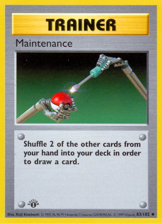 Maintenance 83 Base Set Pokesingles