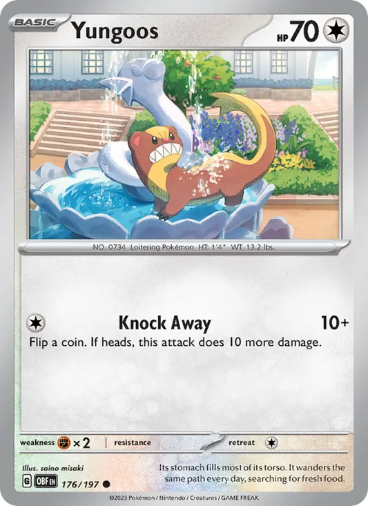 Yungoos 176 Obsidian Flames Pokesingles
