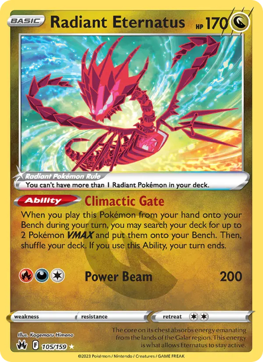 Radiant Eternatus 105 Crown Zenith Pokesingles