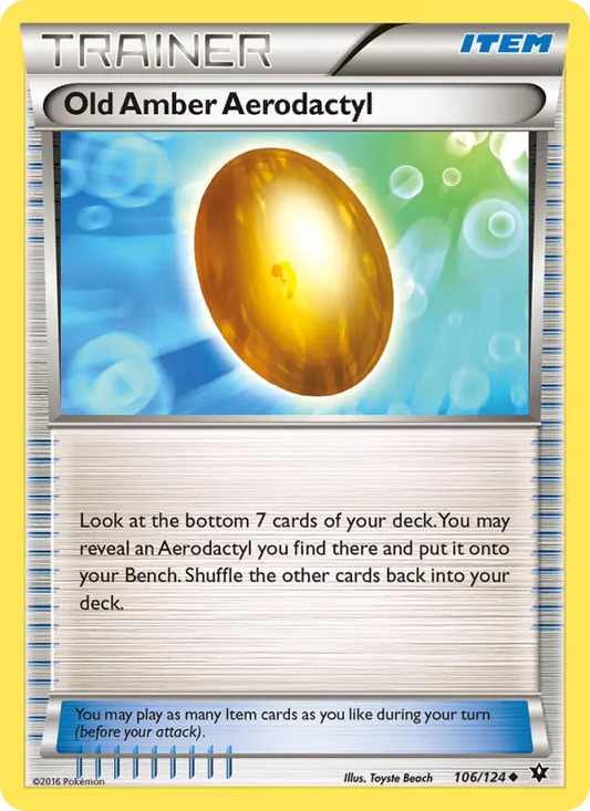 Old Amber Aerodactyl 106 Fates Collide Pokesingles