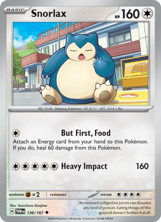 Snorlax 136 Twilight Masquerade Pokesingles