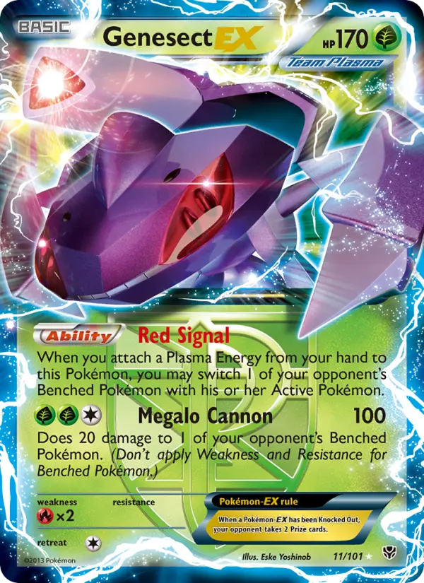 Genesect-EX 11 Plasma Blast Pokesingles