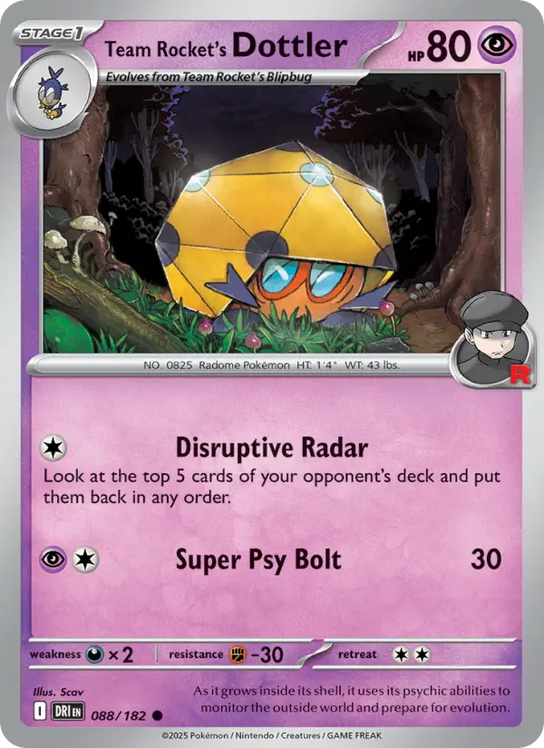 Team Rocket's Dottler 88 Destined Rivals Pokesingles