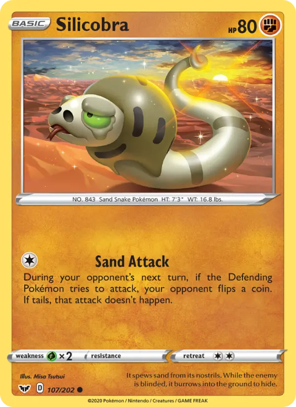 Silicobra 107 Sword & Shield Pokesingles
