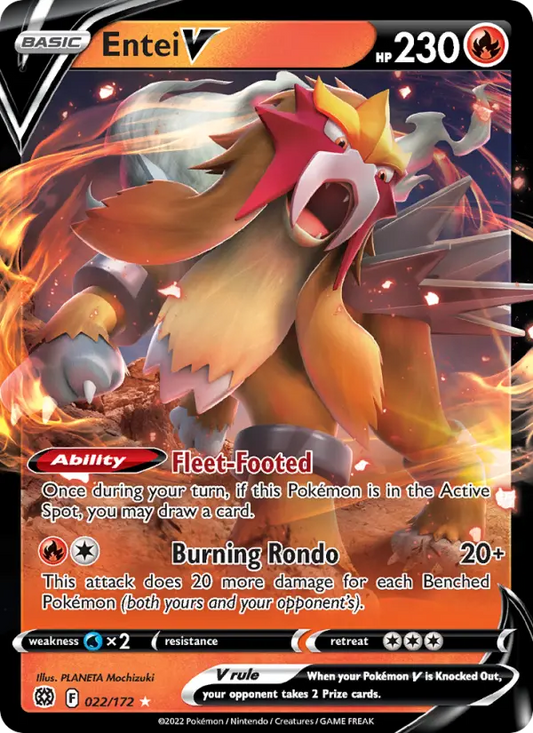 Entei V 22 Brilliant Stars Pokesingles