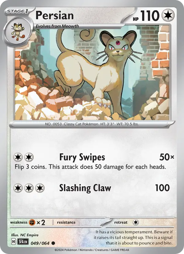 Persian 49 Shrouded Fable Pokesingles