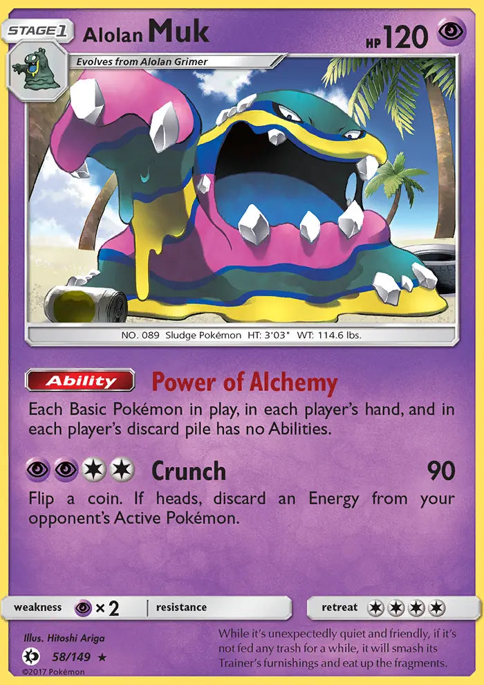 Alolan Muk 58 Sun & Moon Pokesingles