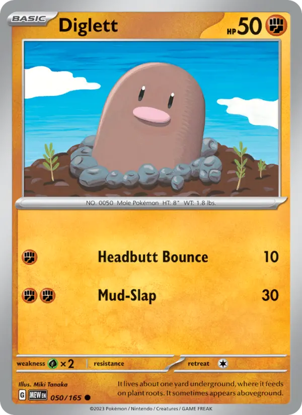 Diglett 50 151 Pokesingles