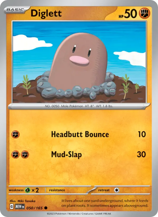 Diglett 50 151 Pokesingles