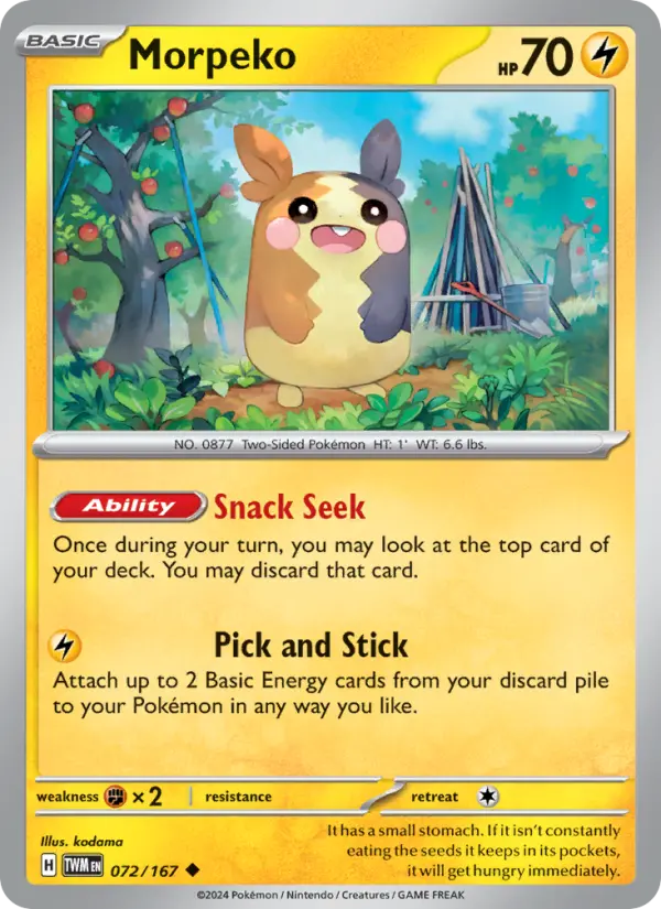 Morpeko 72 Twilight Masquerade Pokesingles