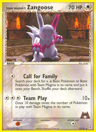 Team Magma's Zangoose 23 Team Magma vs Team Aqua Pokesingles