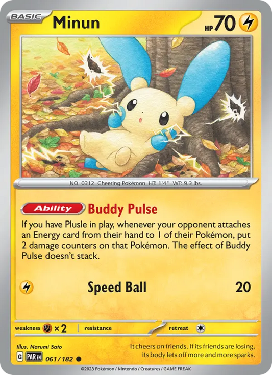 Minun 61 Paradox Rift Pokesingles