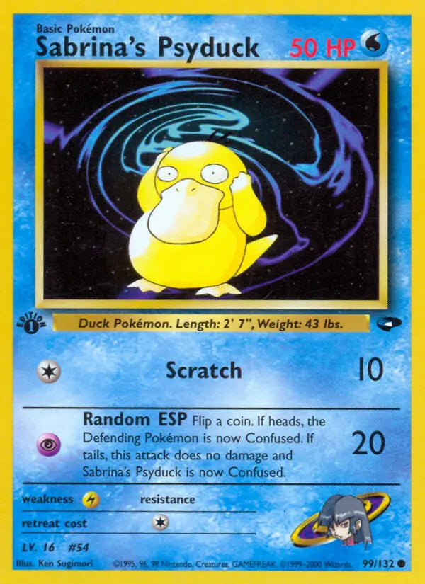 Sabrina's Psyduck 99 Gym Challenge Pokesingles