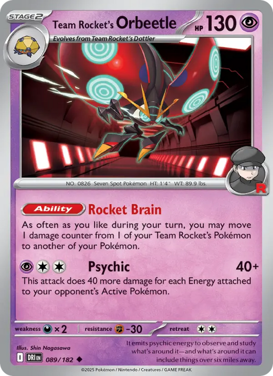 Team Rocket's Orbeetle 89 Destined Rivals Pokesingles