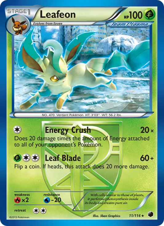 Leafeon 11 Plasma Freeze Pokesingles