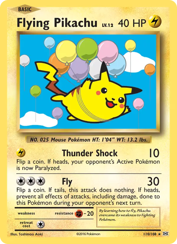 Flying Pikachu 110 Evolutions Pokesingles