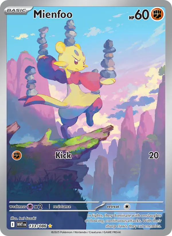 Mienfoo 133 White Flare Pokesingles