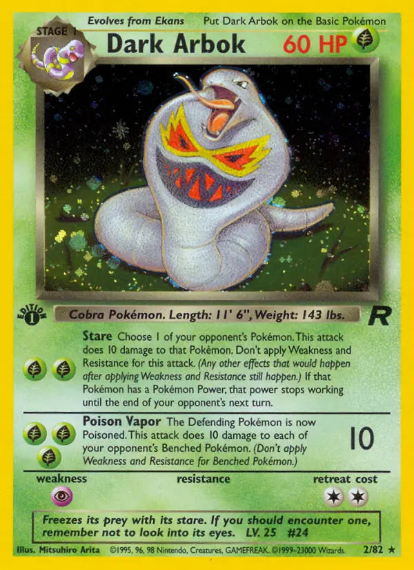 Dark Arbok 2 Team Rocket Pokesingles