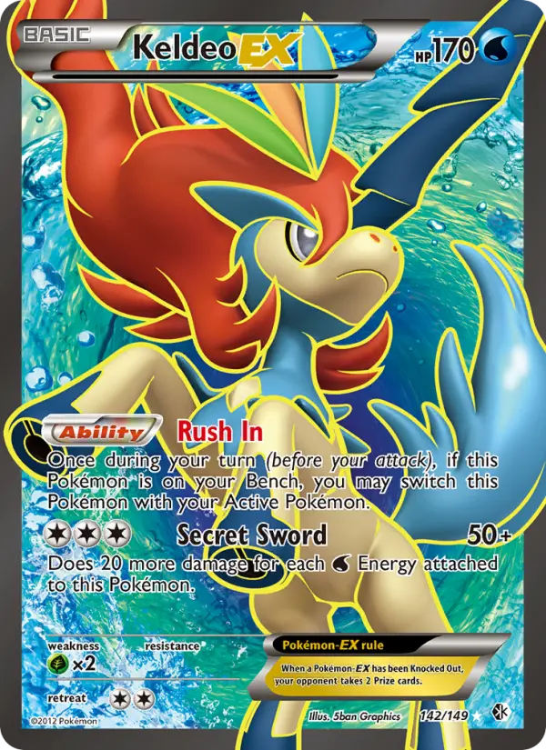 Keldeo-EX 142 Boundaries Crossed Pokesingles