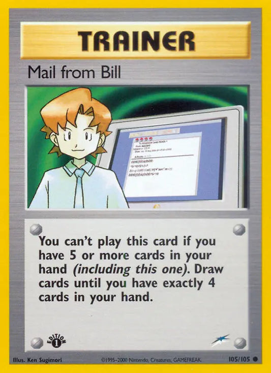 Mail from Bill 105 Neo Destiny Pokesingles