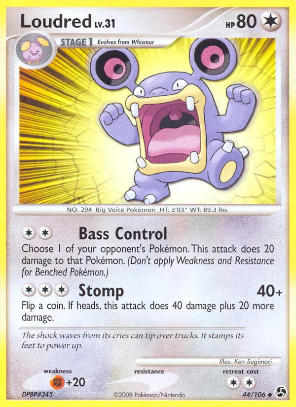 Loudred 44 Great Encounters Pokesingles