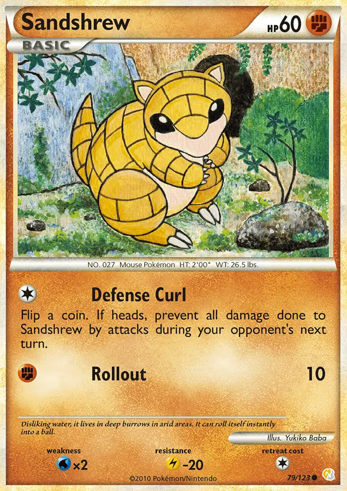 Sandshrew 79 HeartGold SoulSilver Pokesingles