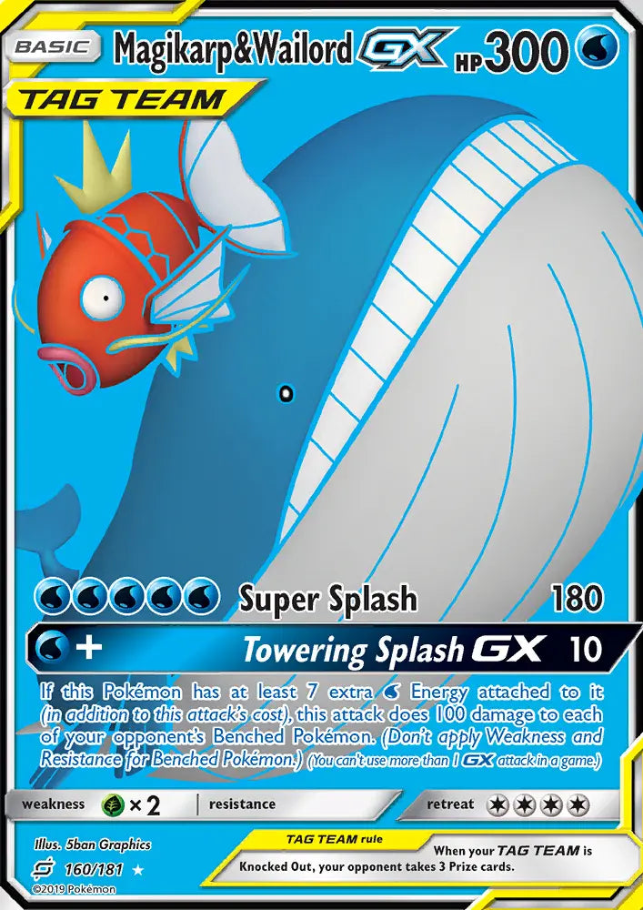 Magikarp & Wailord GX 160 Team Up Pokesingles