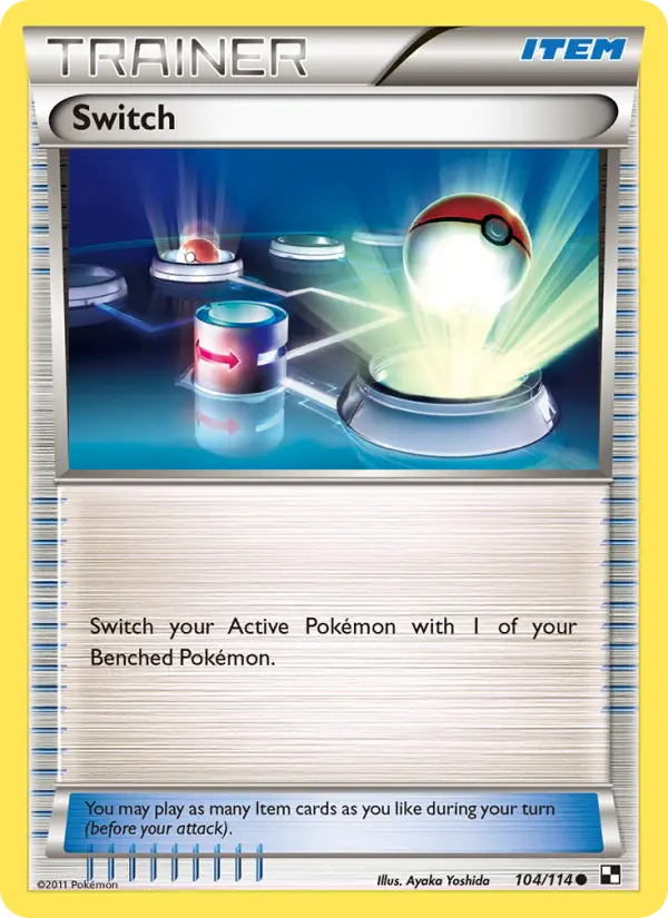 Switch 104 Black & White Pokesingles